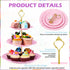 6 Sets 3 Tea Party Decorations of Tier Plastic Cupcake Stand Dessert Plates Cake Fruit Candy Display Tower for Wedding