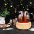Ceramic Teapot Warmer with Cork Cushion, Coffee Tea Heater for Glass, Stainless Steel, and Other Heatproof Dishes