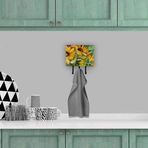 Caroline's Treasures JMK1122TH68 Sunflowers Leash or Key Holder, Wall Hooks for Keys, Coats