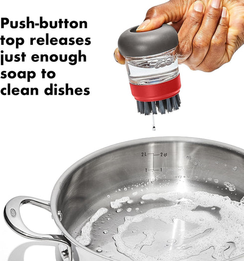 OXO Outdoor Soap Dispensing Brush with Convenient Storage Case