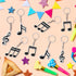 Fumete Music Party Favors Keychain Gift for Music Lover Kid Musical Note Themed Keychain Bulk Christmas Karaoke