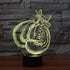 YTDZLTD 3D 16 Boxing Gloves Night Light Colors Changing USB Powered Remote Control Touch Switch Decor Lamp Optical