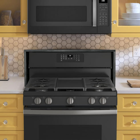 5.5 Inch RELODECOR Over the Stove Spice Rack Shelf, Stove Top Organizer for Kitchen, Width (Ebony)