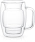 JoyJolt Cadus Double Wall Insulated Glass Coffee Cups Set of 2 - 10-Ounces Tea Glasses
