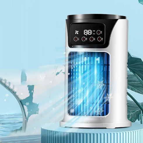 Portable Air Conditioners Fan, Evaporative Air Cooler with 3 Cool Mist, 6 Speeds & 6H Timer for Bedroom, Office, Camping