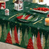 6084 Inch Horaldaily Christmas Tablecloth Rectangular, Christmas Trees Green Washable Table Cover for Party Picnic