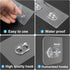 6 Pack Lsnisni Shower Caddy Adhesive Replacement, Strong Adhesive Hooks for Shower Shelf, Waterproof Adhesive Hooks, No