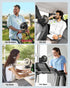 3-in-1 100ML 5200mAh 360 3 Ausic Portable Clip on Fan with Misting & LED Lights & Hook, Baby Stroller Fan, Rechargeable