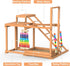 Chicken Coop, Chicken Perches with Swing Toy & Ladder & Platforms & Food Storage, Poultry Coop Cage Accessory Toy