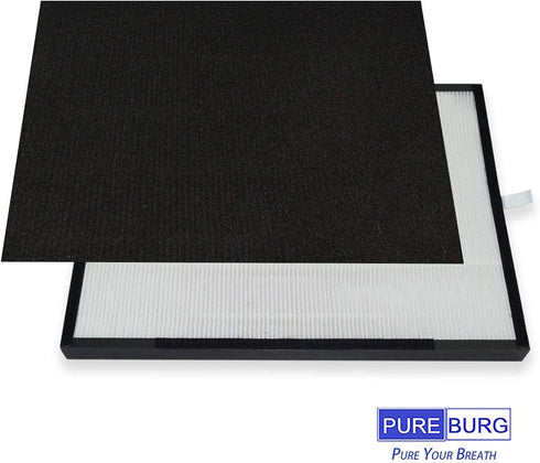 PUREBURG RF200 Replacement Filter Set for Oransi OV200 Air Purifier, H13 HEPA + Activated Carbon