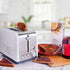 Rae Dunn Stainless Steel Toaster, 2 Slice Square, Wide Slot with 5 Browning Levels, Bagel, Defrost, Cancel Options
