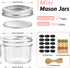 4 oz 24 Pack, 4oz TUZAZO Mini Mason Jars with Lids Small Glass Mason Canning Jars for Jam Jelly Yogurt Dessert, Shower