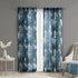 Madison Park Simone Floral Design Sheer Single Window Curtain Voile Privacy Drape, 50" x 95", Navy (MP40-6623)