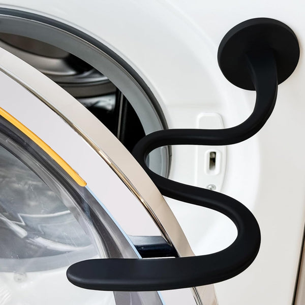 Front Load Washer Door Prop and Holder, Magnetic Door Stopper with Strong Magnet, Fits Most Washers - Black