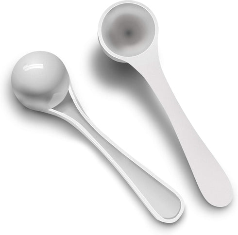 2.5g (5ml) Pack 5 1/2 Plastic Measuring Spoons of Mini Scoops for Protein Poweder, Baby Formula, Coffee, Protein