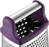 Spring Chef Purple XL Parmesan Cheese Grater - Manual 4-Sided Stainless Steel Box Grater for Kitchen