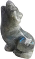 Natural Moonstone Wolf Crystal Figurine - Hand Carved Stone Animal Statue for Home Decor, 2.5 Inches