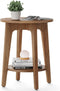 VASAGLE MAEZO Collection - Side Table, 2-Tier Small Round End Table, Nightstand
