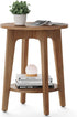 VASAGLE MAEZO Collection - Side Table, 2-Tier Small Round End Table, Nightstand