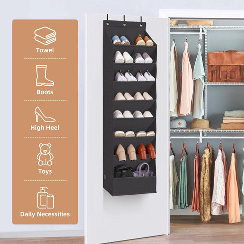 Closet 1 Pack STORAGE MANIAC Over the Door Shoe Organizer Heavy-Duty Large Deep Pocket Hanging Shoe Organizer Shoe Rack