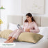Love's Cabin Satin Body Pillow Pillowcase, 20x54 inches, Taupe, Similar to Silk with Envelope Closure for Hair and Skin