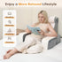 21" 60 Vekkia Reading Pillow for Sitting in Bed Ergonomic Wedge Back Pillow, XL Side Pockets, Support Chair for TV