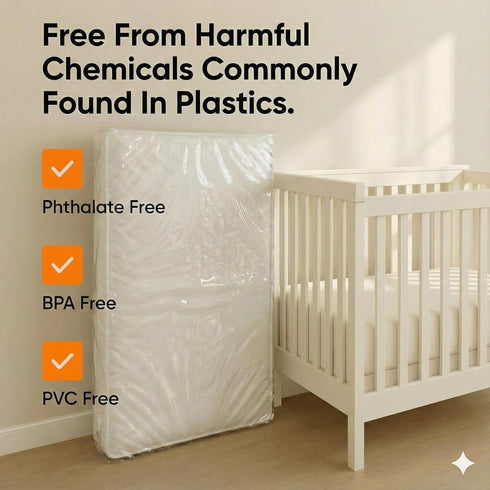 CHUPER 28" 64" 7" Crib Mattress Storage Bag,Heavy Duty Mattress Bags for Moving,Fits x x Standard Crib