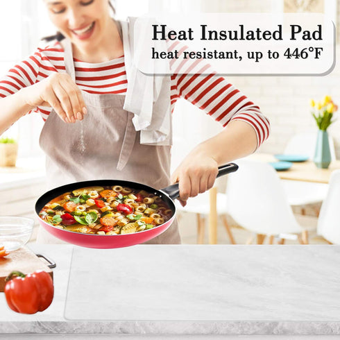 Gartful Silicone Mats for Countertop, 28" by 20" Extra Large Nonstick Heat-Resistant Pad, Translucent