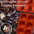 6 Holes Medium Semi Sphere Silicone Molds - 3 Packs Half Sphere Baking Molds for Chocolate, Cake, Jelly