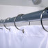 SlipX Solutions Chrome Simple Slide Shower Curtain Rings - Set of 12, Rust Resistant, Snap Closure for Standard Shower