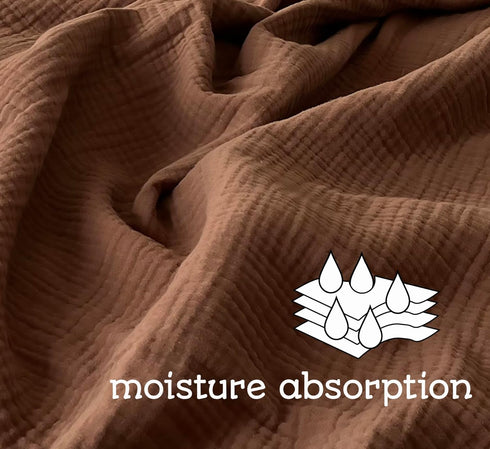 KyraHome 100% 90x90 Cotton Throw Blankets, Queen, Organic Cotton Muslin Blanket, Plant Dyed, Breathable Lightweight