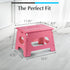 2-Pack) Handy Laundry Folding Lightweight Step Stool - Sturdy Enough to Support Adults and Safe Enough for Kids - Opens