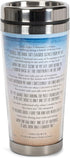 Footprints in the Sand Poem - 16 Oz. Stainless Steel Insulated Travel Mug with Lid