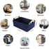 Small Storage Baskets Fabric Storage Bins, Soft Decorative Baskets for Cosmetics, Makeups, Coins, Keys, Navy Blue