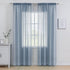 MIULEE Dusty Blue Linen Textured Sheer Curtains, 84 Inches Long, 2 Panels for Bedroom Living Room