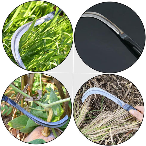 YARNOW 2Pcs Steel Willow Leaf Sickle, Fierce Farming Weeder, Gardening Hand Tool for Harvesting Grass and Weeding