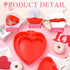 Heart Shaped Cake Pans, 3 Pcs Silicone Molds 4 6 8 Inch, Non-Stick Heart Cake Pans for Valentine's Day