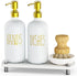 galasily Set Set Gold Soap Dispenser Comes with Stainless Steel Pumps, Instant Dry Tray, and Dish Scrub Brush, Kitchen