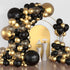 Black and Gold Balloon Garland Kit, 114Pcs Latex Party Balloons for Birthday, New Years, Wedding Decorations
