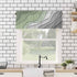 Sage Green Grey Ombre Valances for Windows, Modern Geometric Kitchen Curtains, 54" x 18"