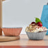 200 Pcs Rose Gold Foil Cupcake Liners, Standard Baking Cups, Muffin Paper Cases