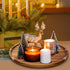Counter Acacia Round Wood Tray Decorative Serving Trays for Ottoman Coffee Table Candle Holder Tray Kitchen Island