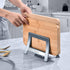 Cutting Board Holder, Auto Width Adjustable Stand for Countertop Kitchen Cabinet, Gray