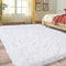 Fluffy White Rugs for Bedroom Living Room, 4x6 Feet Non-Slip Shaggy Area Carpet for Kids Room Decor