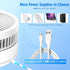 LIPETY 9" Portable Standing Oscillating Fan with Remote - 7200mAh Rechargeable Battery Tall Floor Foldable Travel Fan