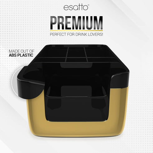 12 12 Esatto Professional Bar Products Premium Bar Caddy (Gold), Used to Easily Organize Bar Items and Workspace