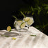 Viski Raye Angled Stemmed Gin and Tonic Glasses, Set of 2, Premium Crystal Clear Cocktail Gin Glasses for Gin Lovers