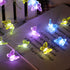 8 21.1ft 40 Butterfly String Lights,Twinkle Lights Lighting Mode Waterproof LED USB Plug in with Remote Control