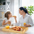 Counter, Bamboo Food Serving Tray with Handles, Breakfast Bed Tray for Tea,Snack,Dinner, Home Decorative Storage Food