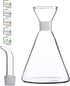 HAIZEEN 9 oz Glass All-Purpose Cruet - Glass Oil Decanter and Cruet (Cone-9 oz, Smooth Surface)
